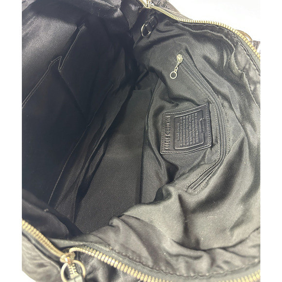 Coach Soho Courtney Buckle Domed Leather Shoulder Bag Flap Fold Over Satchel - Picture 10 of 16